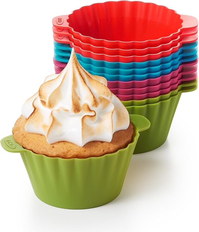 OXO Good Grips Silicone Baking Cups – 12-Pack Reusable Non-Stick Muffi