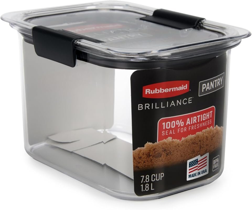 Rubbermaid Brilliance Pantry Airtight Food Storage Container 7.8 Cup B