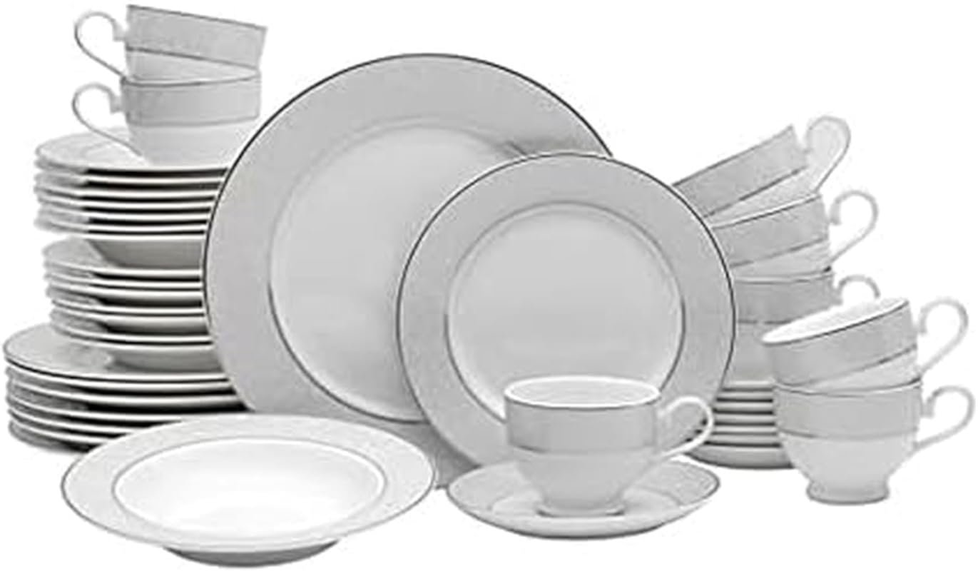 Mikasa Parchment 40-Piece Porcelain Dinnerware Set for 8 - Durable Pla