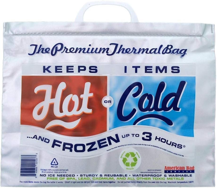 Hot Cold Insulated Thermal Cooler Bag, Lunch Size, Pack of 5, Ideal fo