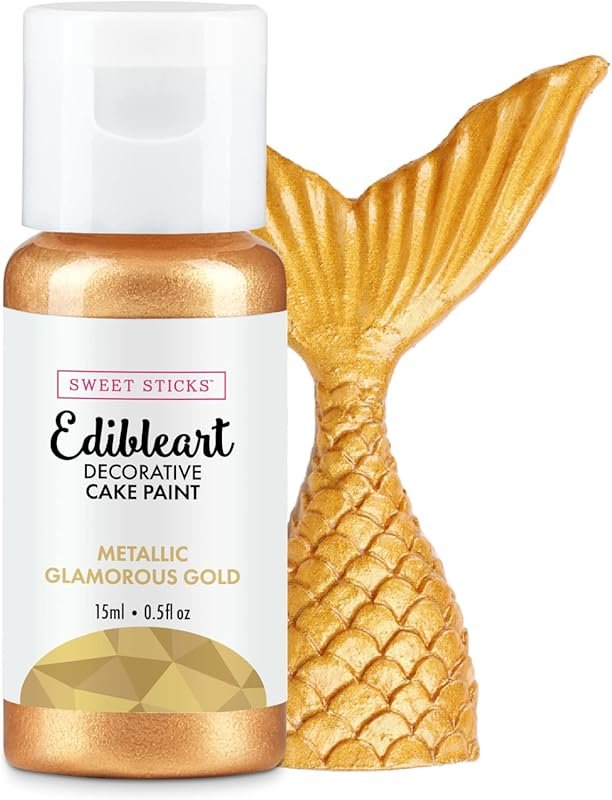 Sweet Sticks Edible Art Decorative Cake Paint 0.5 oz Metallic Glamorou