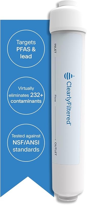 Clearly Filtered Plastic Fitting Inline Water Filter Targets 232+ Cont