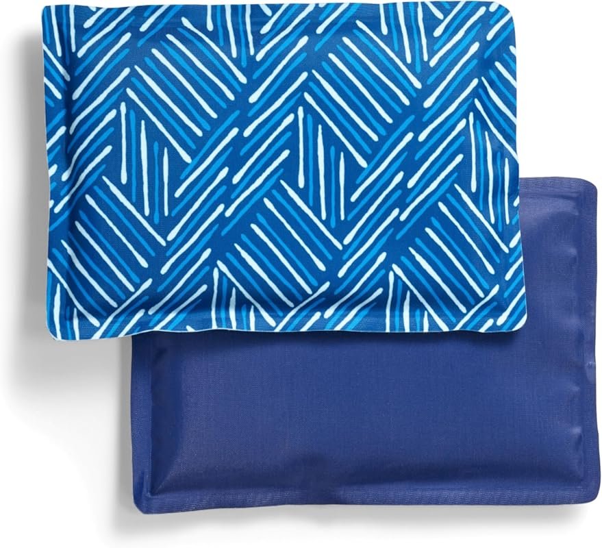 Fit & Fresh Cool Coolers 2 Pack Soft Ice for Lunch Bags, Flexible Nylo