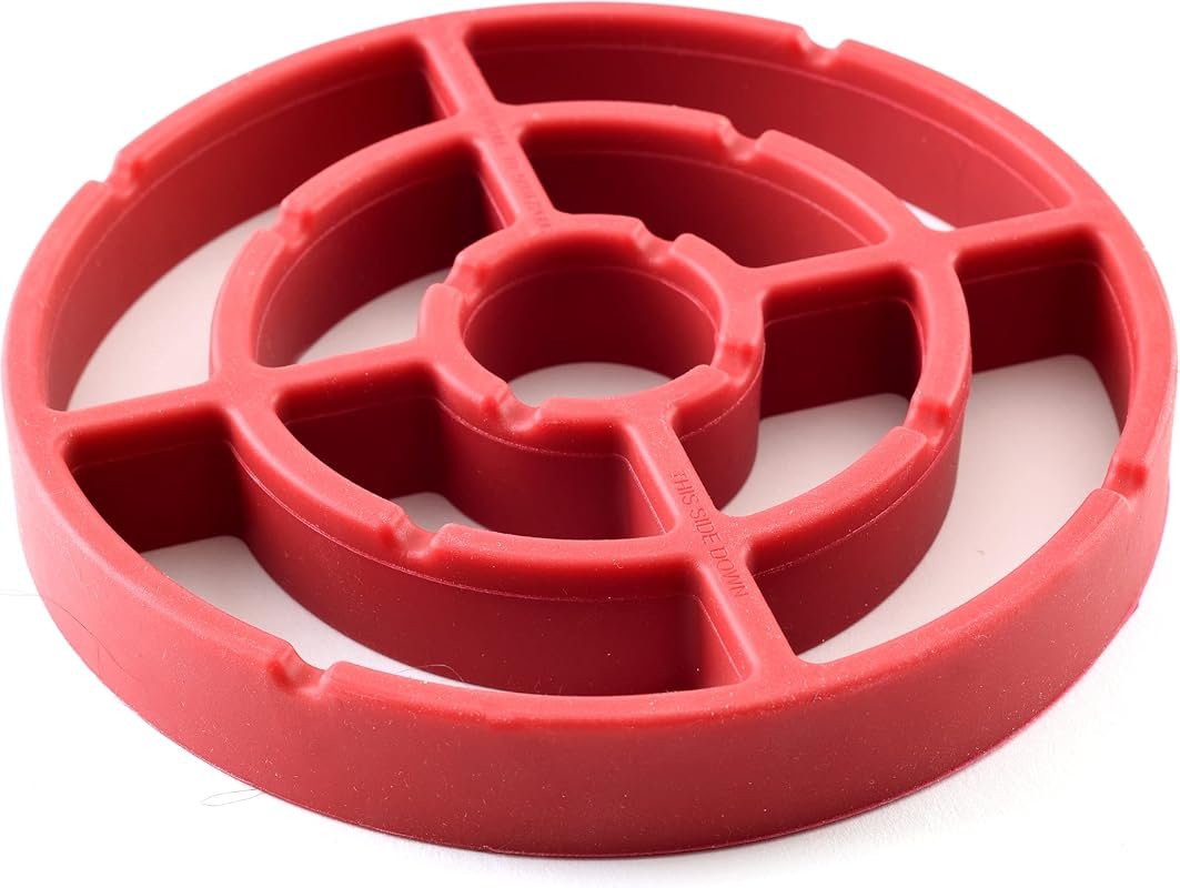 Norpro 392 Round Silicone Roast Rack (7-Inch, Red) - Heat-Resistant, N