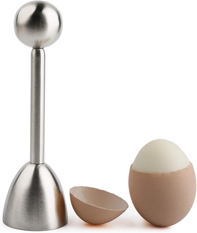 Egg Cracker Topper Cutter for Soft Boiled Eggs: Stainless Steel Shell