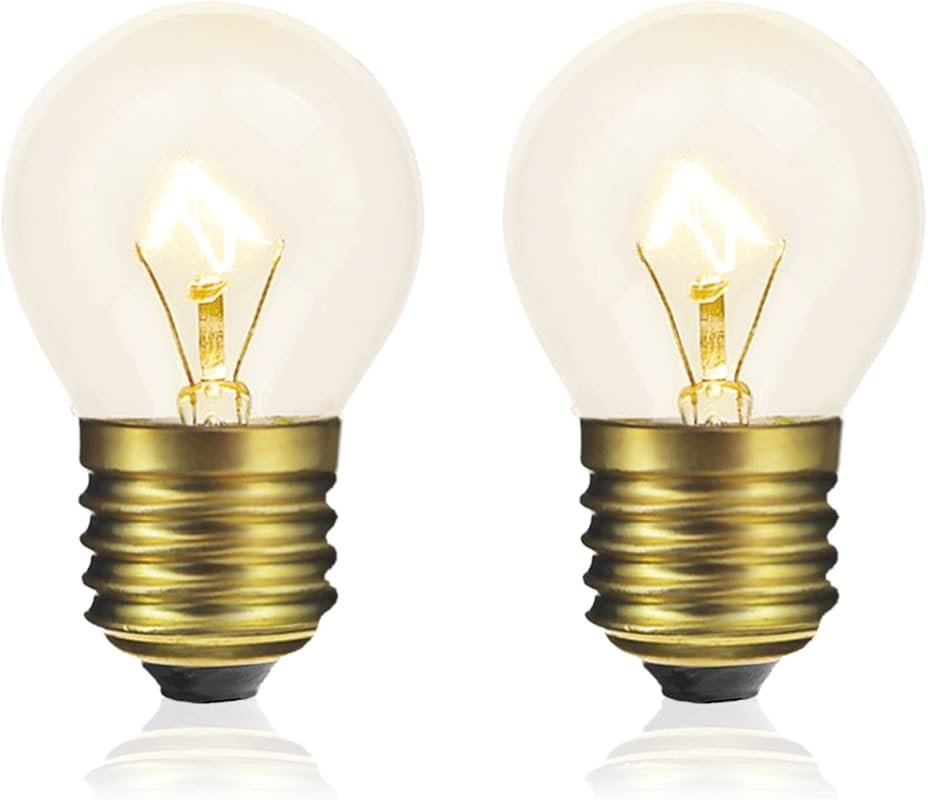 Visther 40W Oven Light Bulb G45, 300°C High Temp, 110-130V Dimmable, f