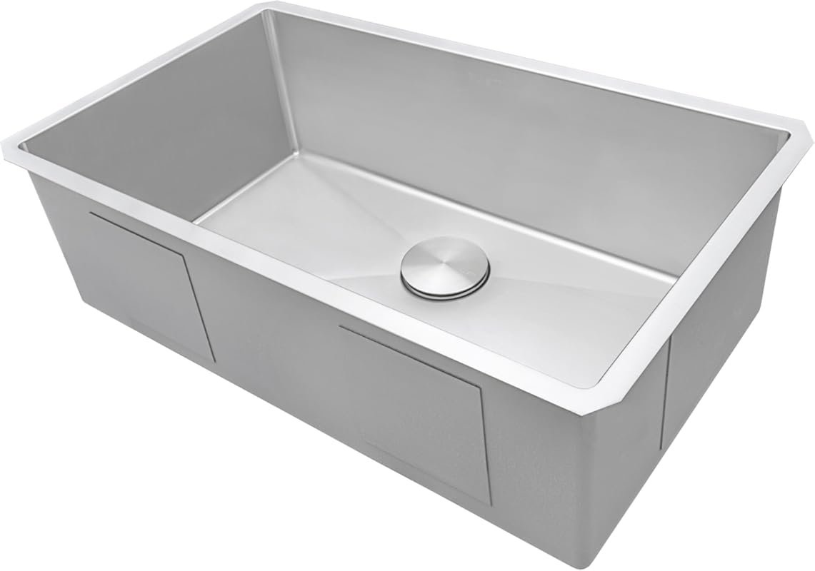 Ruvati 33-inch Undermount 16 Gauge Tight Radius Large Kitchen Sink, Si
