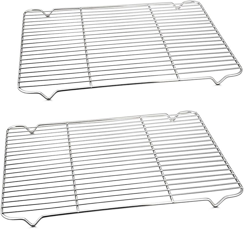 P&P CHEF Cooling Baking Rack Pack of 2, 16.6x11.5 Inch Stainless Steel