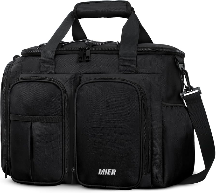 MIER Heavy Duty Insulated Lunch Box for Men, Large Leakproof Cooler Ba