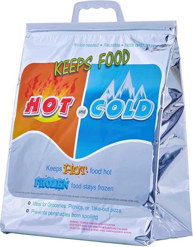 Superio Hot Cold Insulated Bag for Food Delivery Grocery Shopping Trav
