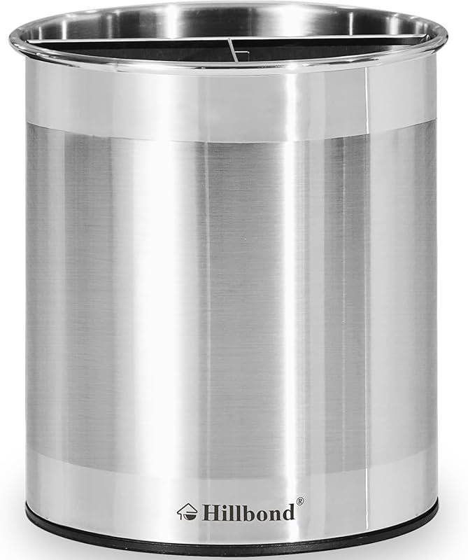 Hillbond Extra Large Utensil Holder for Countertop: 7.5x6.9 Inch Stain