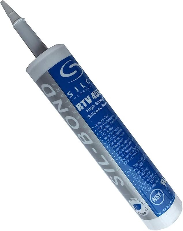 Food Grade NSF and FDA Approved RTV Silicone Sealant Adhesive, Clear, 