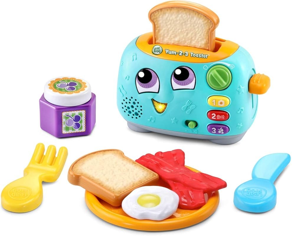 LeapFrog Yum-2-3 Toaster Toy for Toddlers, Interactive Pretend Play wi