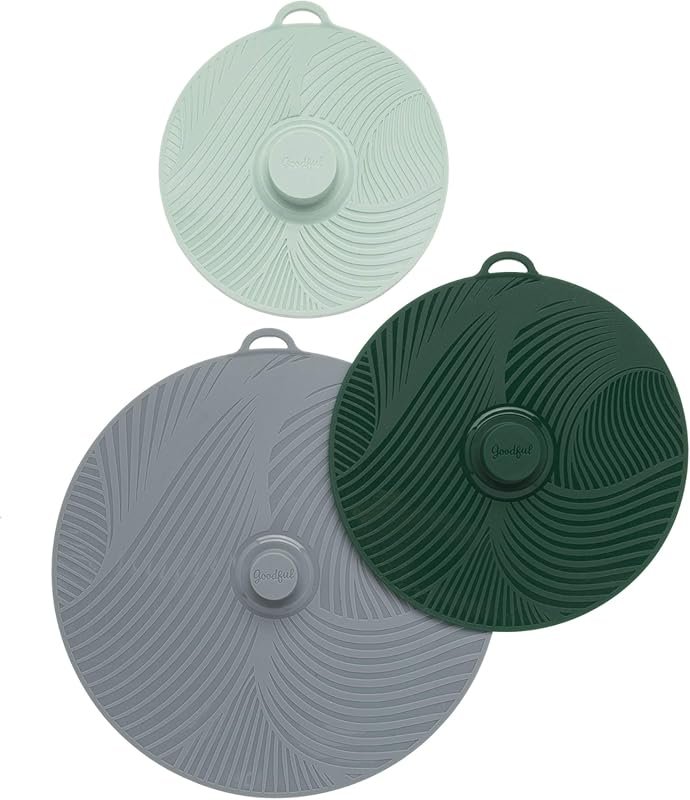 Goodful Universal Silicone Lids Reusable Suction Seals for Bowls Pots 