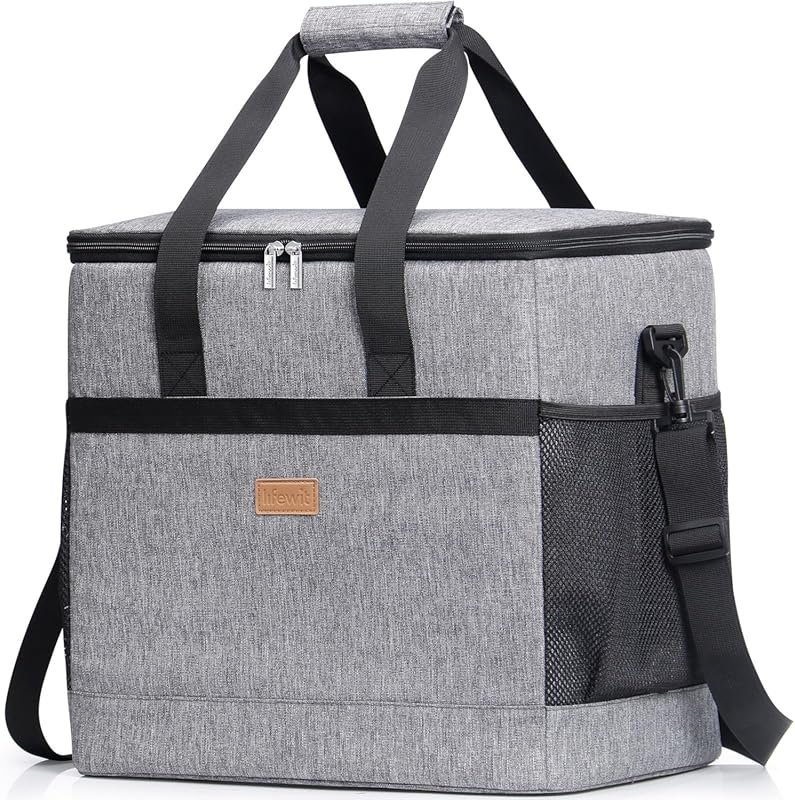 Lifewit Collapsible Insulated Cooler Bag – Large 30/50/60 Can Soft Lunch Tote, Leakproof, Portable for Camping, BBQ, Outdoor Activities