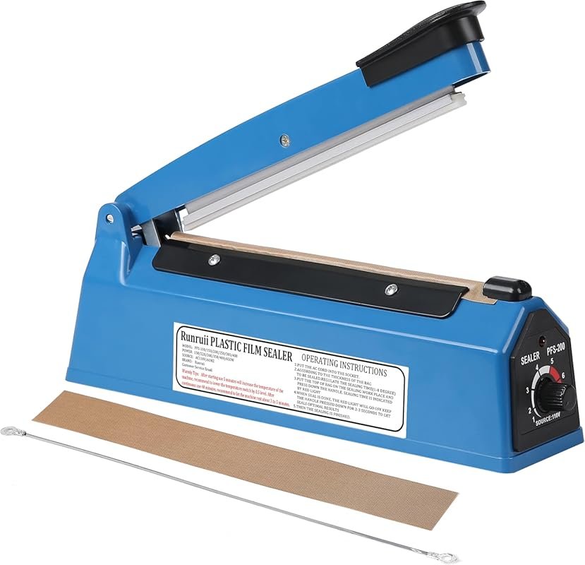 12 Inch Manual Impulse Heat Sealer for Plastic Bags PE PP with Extra R