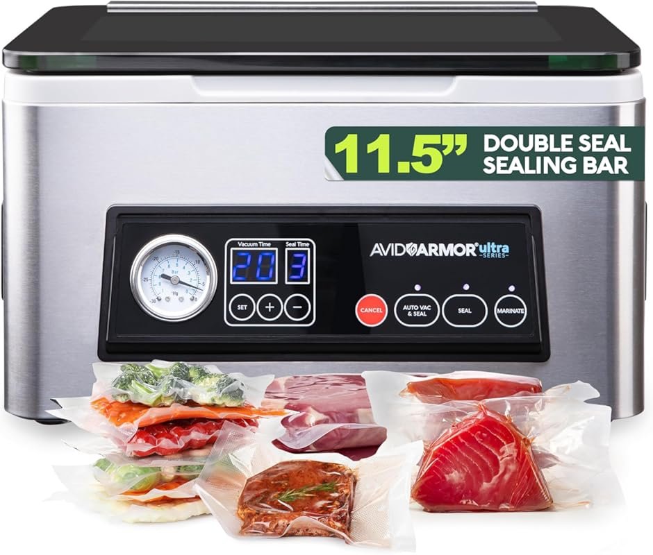 Avid Armor USV20 Ultra Series Chamber Vacuum Sealer Machine for Wet Fo