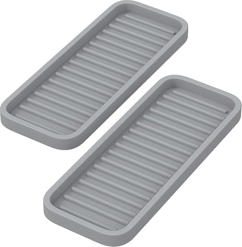 ZAPPOWARE Silicone Sponge Holder 9x3.5 (2-Pack) Gray – Kitchen Sink Ca