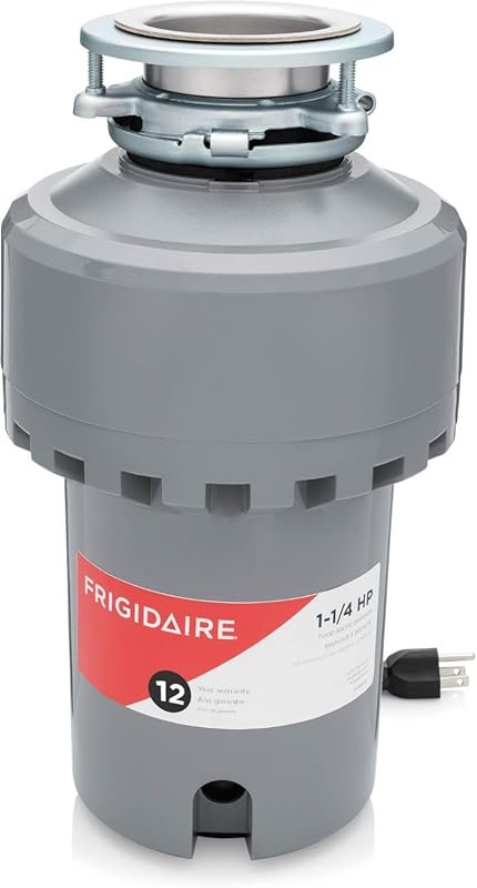 Frigidaire 1.25 HP Corded Garbage Disposal for Kitchen Sinks, FF13DISP