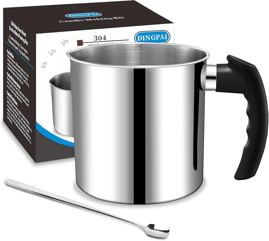 Candle Making Pouring Pot, DINGPAI 44oz Double Boiler Wax Melting Pot