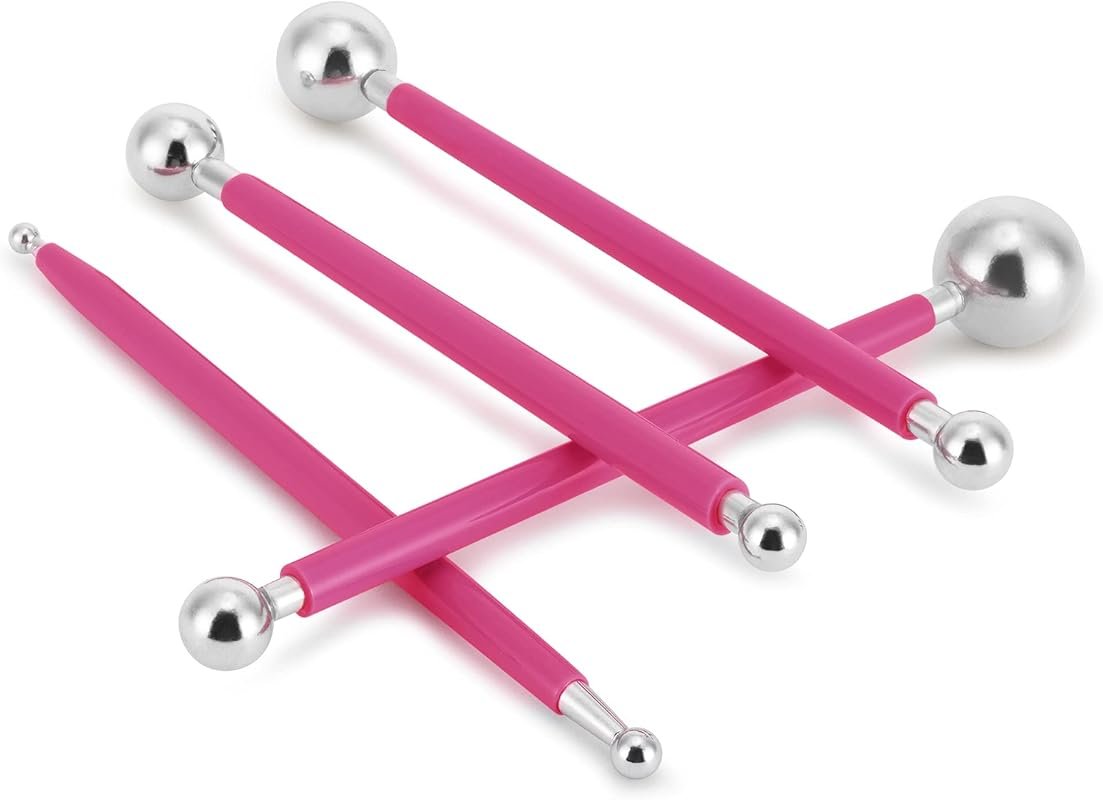 Cake Decorating Metal Ball Fondant Pan Tool for Flower Clay Sugar Craf