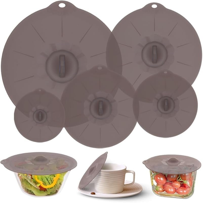 BPA Free Silicone Bowl Covers for Pots and Pans - Microwave Splatter C