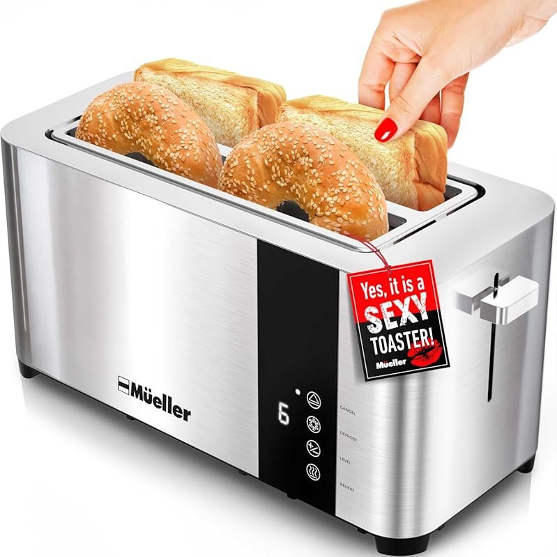 Mueller UltraToast 4 Slice Toaster with Extra-Wide 1.6