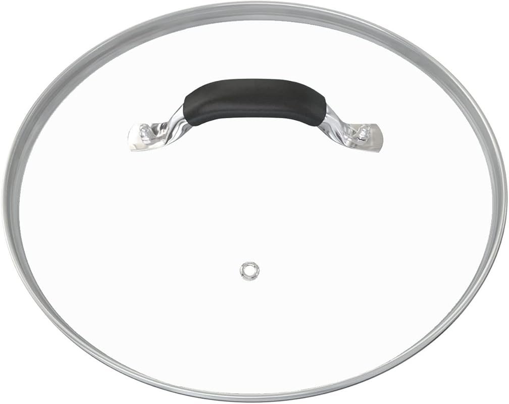 12-Inch Tempered Glass Pot Lid with Steam Vent for Lodge Cast Iron Ski