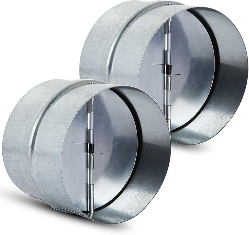 MIVIDE 2Pack 4 Inch Backdraft Damper, One Way Airflow Ducting Insert for Range Hoods