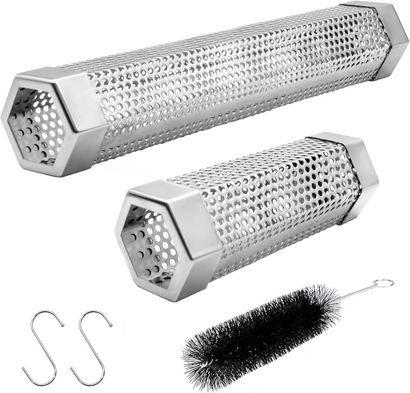 Pellet Smoker Tube Set - 6 and 12 Inch Stainless Steel BBQ Wood Smoker