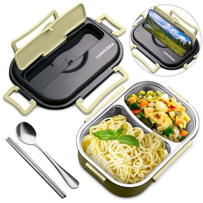 Hot Meal Retaining Lunch Container – Stainless Steel & Durable Plastic