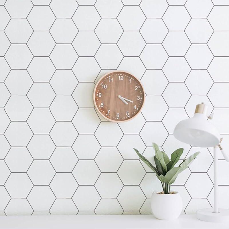 White Peel and Stick Wallpaper, Modern Self-Adhesive Waterproof Vinyl 