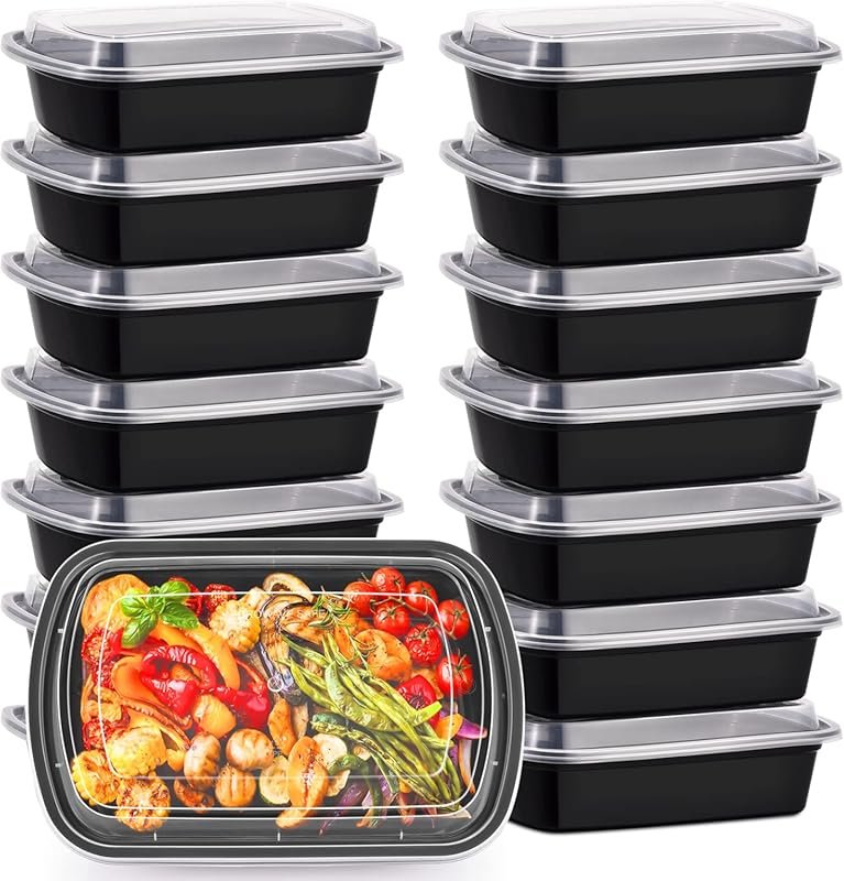 Kitch’nMore 30-Pack 38oz Meal Prep Containers with Lids, Extra Large R