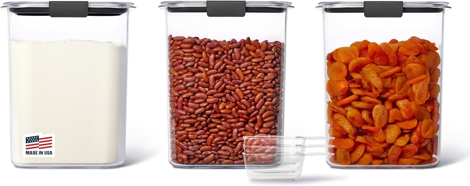 Rubbermaid Brilliance 3-Piece Airtight Food Storage Containers with Li