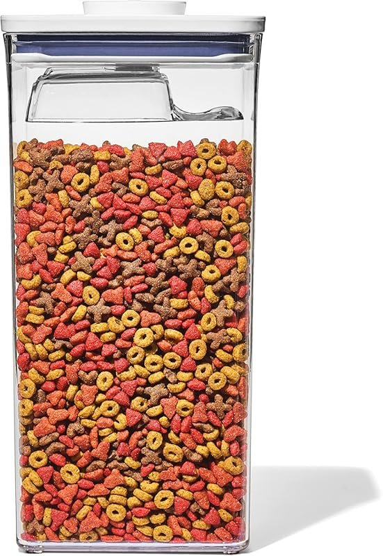 OXO Good Grips Pet POP Airtight Container 6qt with Scoop, Holds 6.5lbs