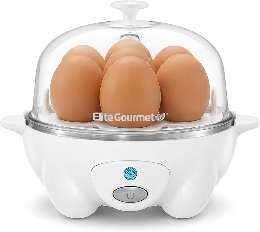 Elite Gourmet EGC-007## Rapid Egg Cooker – 7 Easy-Peel Eggs, Hard/Medi