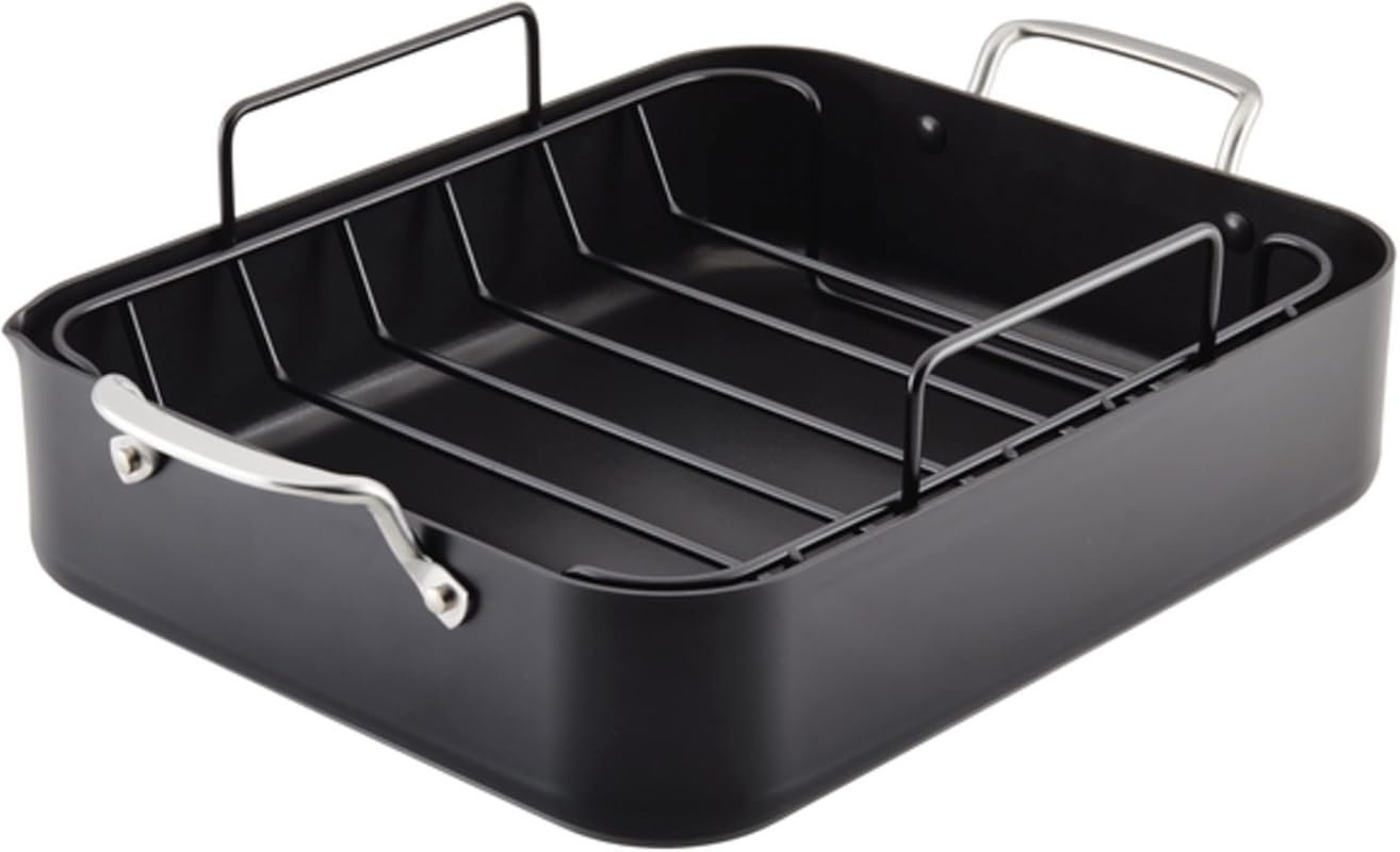 KitchenAid Hard Anodized Roasting Pan with Removable Nonstick Rack (13