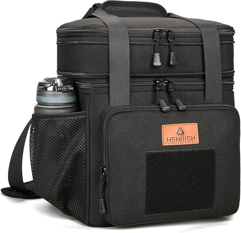 HSHRISH Expandable Tactical Lunch Box for Adults, Insulated Cooler Bag