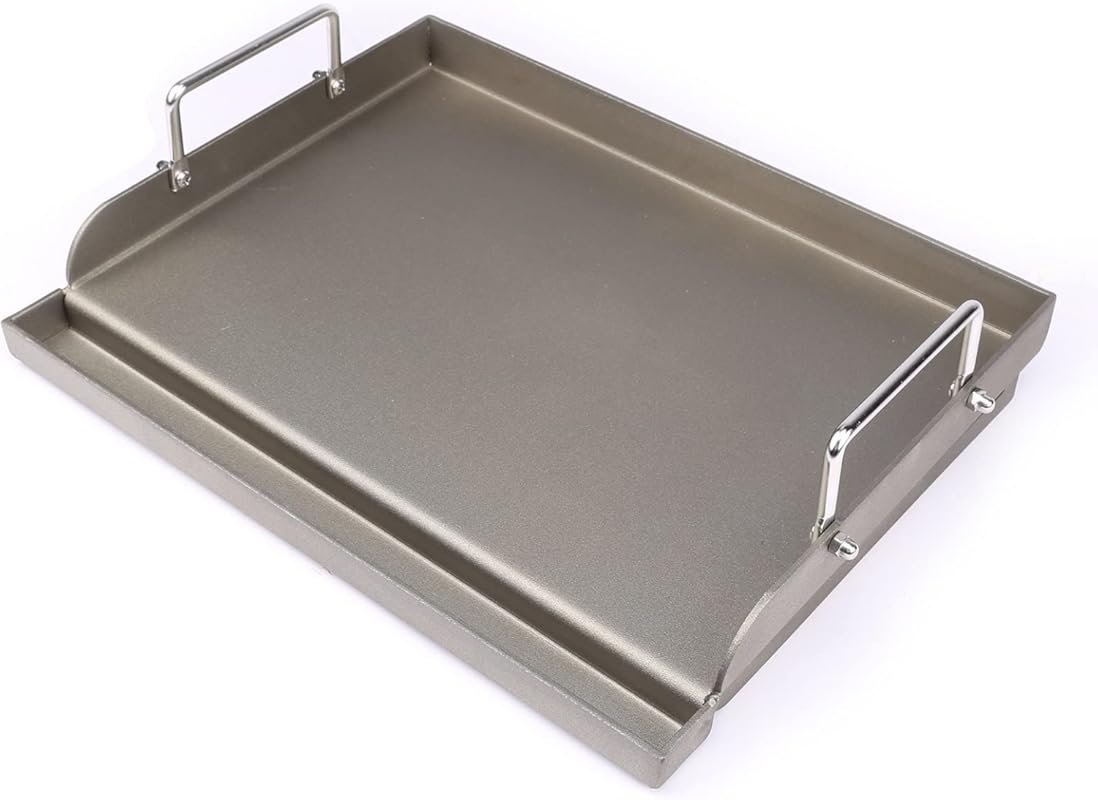 Utheer 17x13 Nonstick Cast Iron Griddle for Gas Grill, Universal Flat 