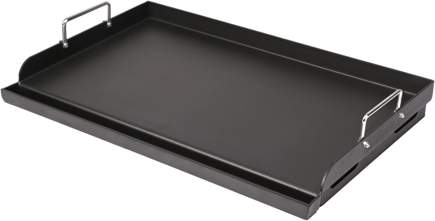 Utheer 25x16 Nonstick Cast Iron Griddle for Gas Charcoal Grills, Pre-S