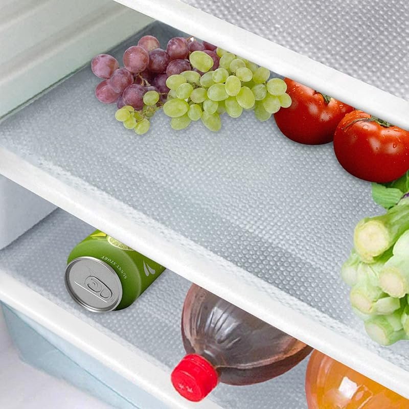 Shinywear 8-Pack Clear Washable Waterproof Oilproof Refrigerator Liner