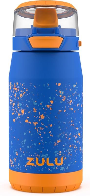 ZULU Flex 12 oz Insulated Water Bottle for Kids - Stainless Steel Todd