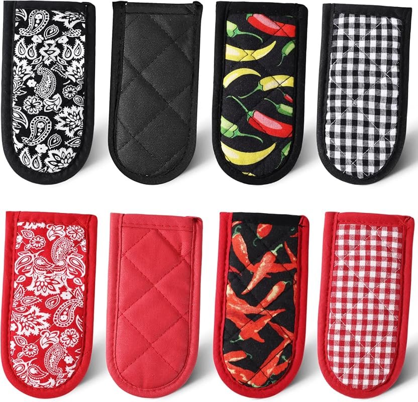 Geiserailie 8-Piece Cast Iron Skillet Handle Covers – Heat Resistant N