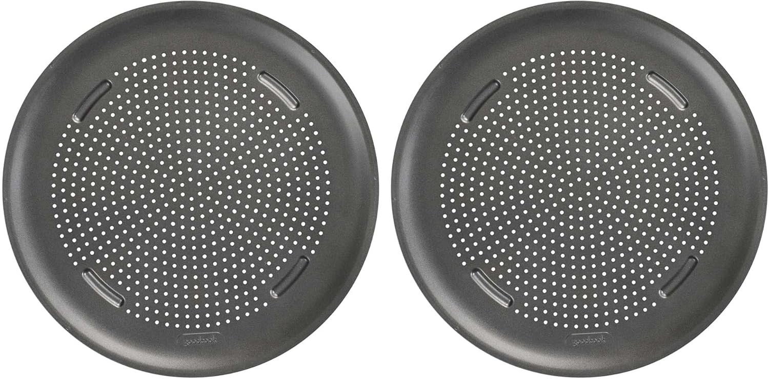GoodCook AirPerfect 16-Inch Nonstick Perforated Carbon Steel Pizza Pan