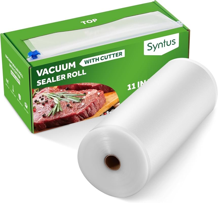 Syntus 11x150' Food Vacuum Seal Roll Keeper with Cutter Dispenser, Com