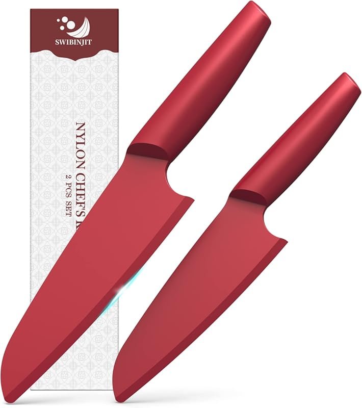 2-Piece Nylon Knife Set for Nonstick Pans – 11-Inch and 9-Inch Plastic