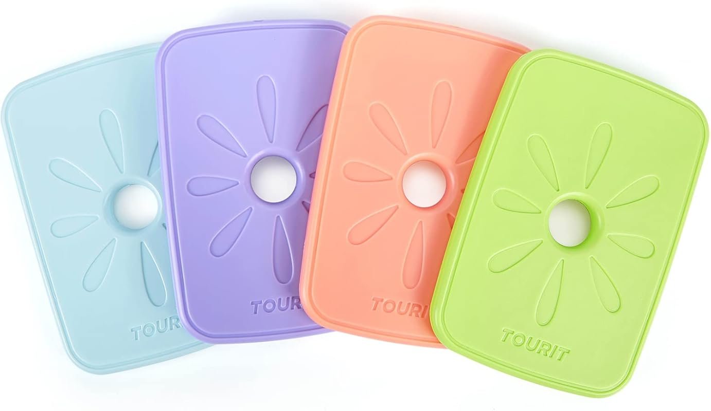 TOURIT Reusable Ice Packs for Coolers - Long Lasting Freezer Packs for