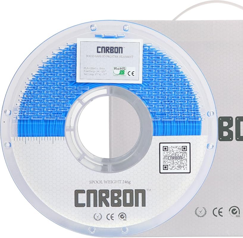 Comfy Materials CARBON Certified Food Grade PLA+ 1.75mm 1kg 3D Printer