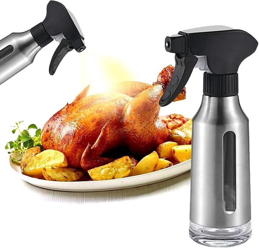 Stainless Steel Olive Oil Mister Sprayer for Cooking Air Fryer with Bl