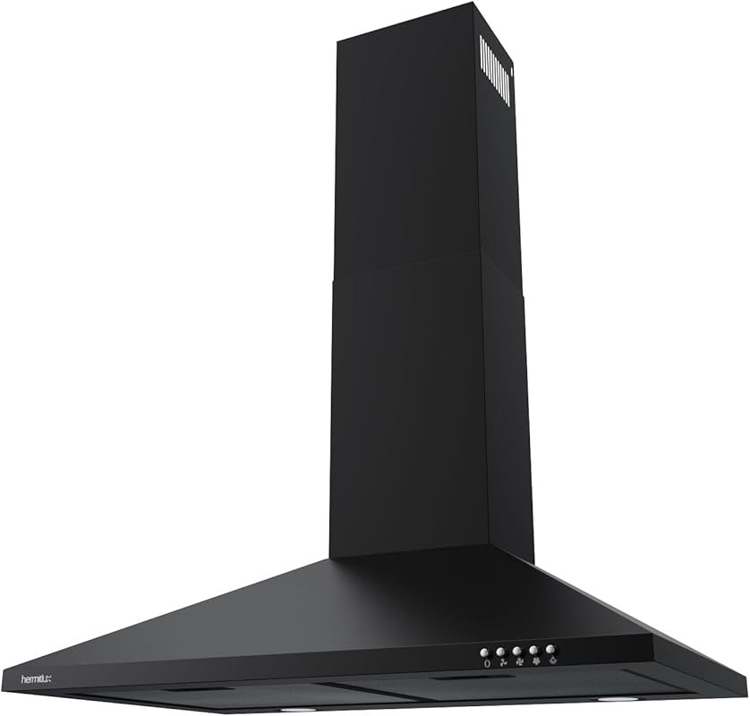 Hermitlux 30-Inch Wall Mount Vent Hood, Ducted/Ductless Convertible, w
